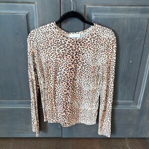 Ulla Johnson Animal Print Long Sleeve Blouse
